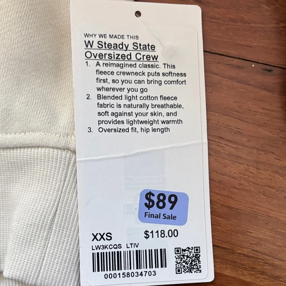 lululemon athletica Women's Steady State oversized crew - Picture 2 of 4